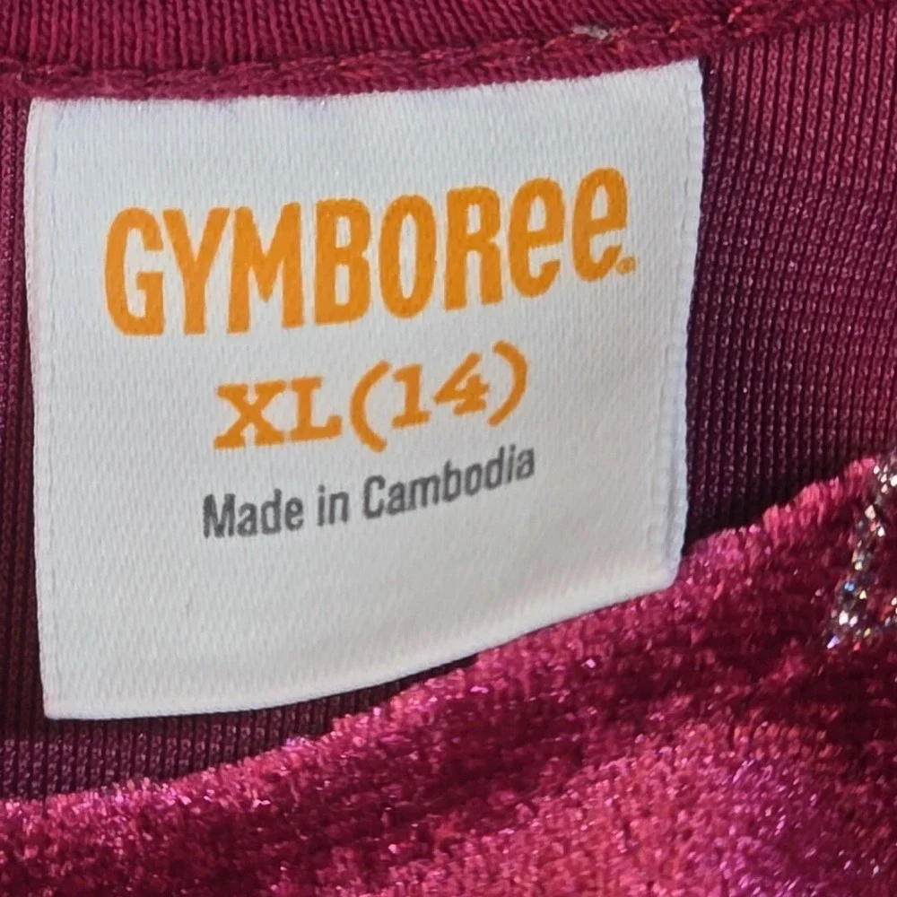 Gymboree Velvet Star Dress Kids XL 14 Burgundy‎ Glitter Celestial Holiday Skater
